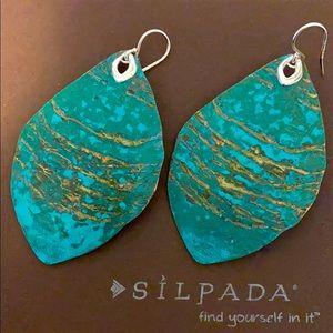 Turquoise & Gold Silpada Earrings